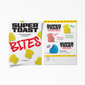Super Toast - Bites - Category Info Sheet (Liquid Diamond Strawnana and Sgt Pineapple + Rosin Blue Razz)