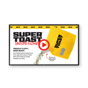 Super Toast - Spout Pouch digital dynamic and static posters
