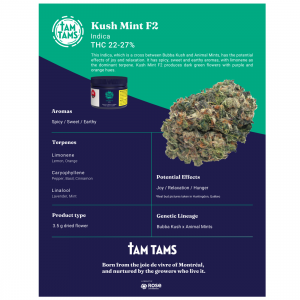 Tam Tams Kush Mint F2- Digital Sell Sheet